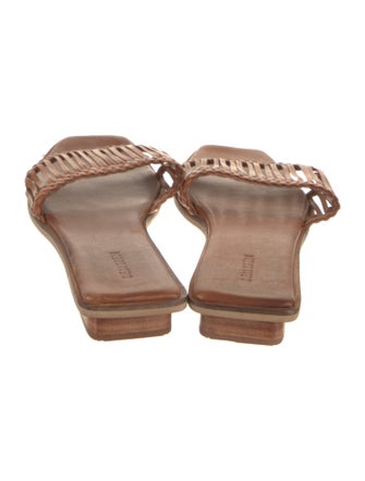 Bembien Leather Braided Accents Slides