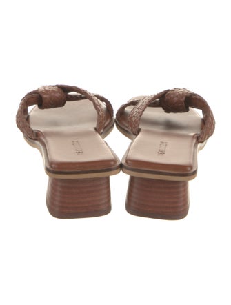 Bembien Leather Braided Accents Slides