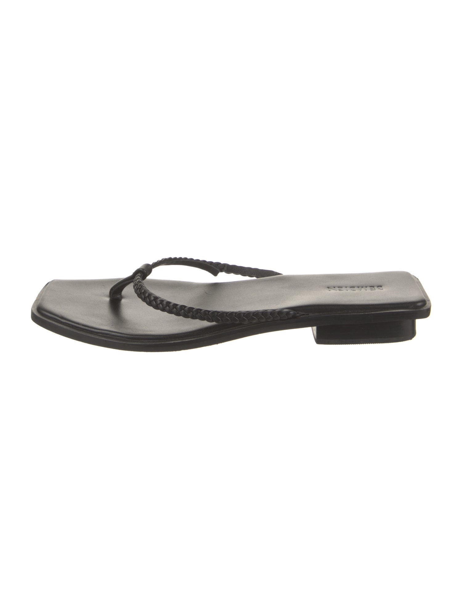 Bembien Leather Braided Accents Flip Flops