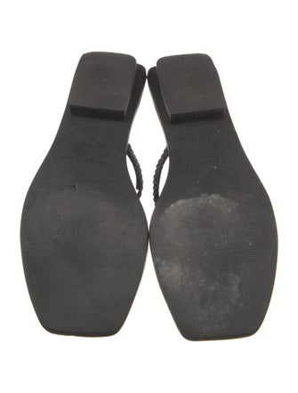 Bembien Leather Braided Accents Flip Flops