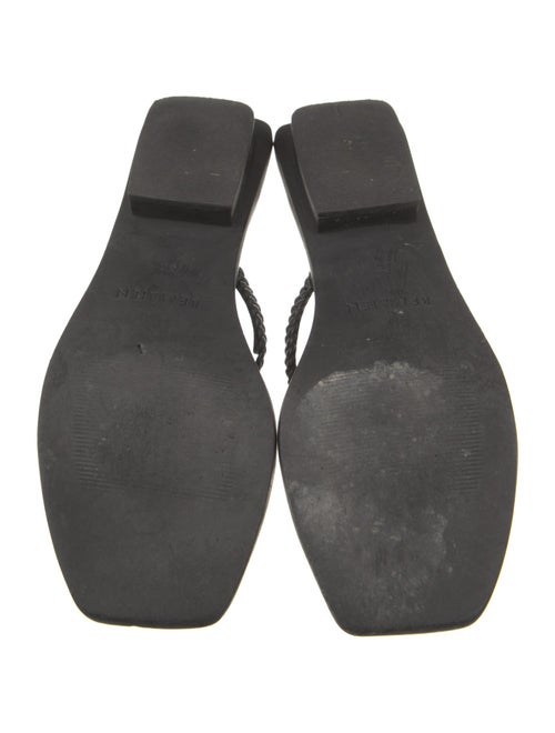 Bembien Leather Braided Accents Flip Flops