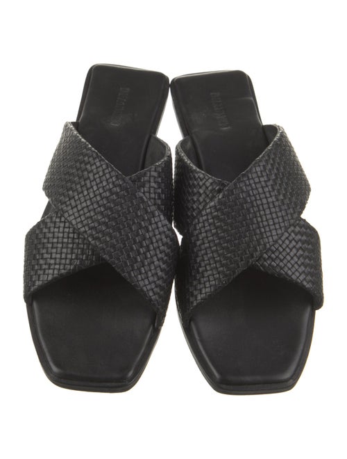 Bembien Leather Braided Accents Slides