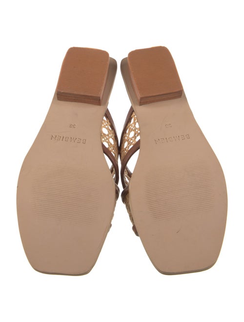 Bembien Leather Colorblock Pattern Slides