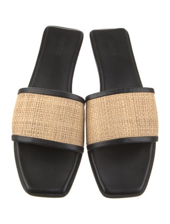 Bembien Leather Colorblock Pattern Slides