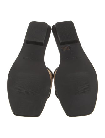 Bembien Leather Colorblock Pattern Slides