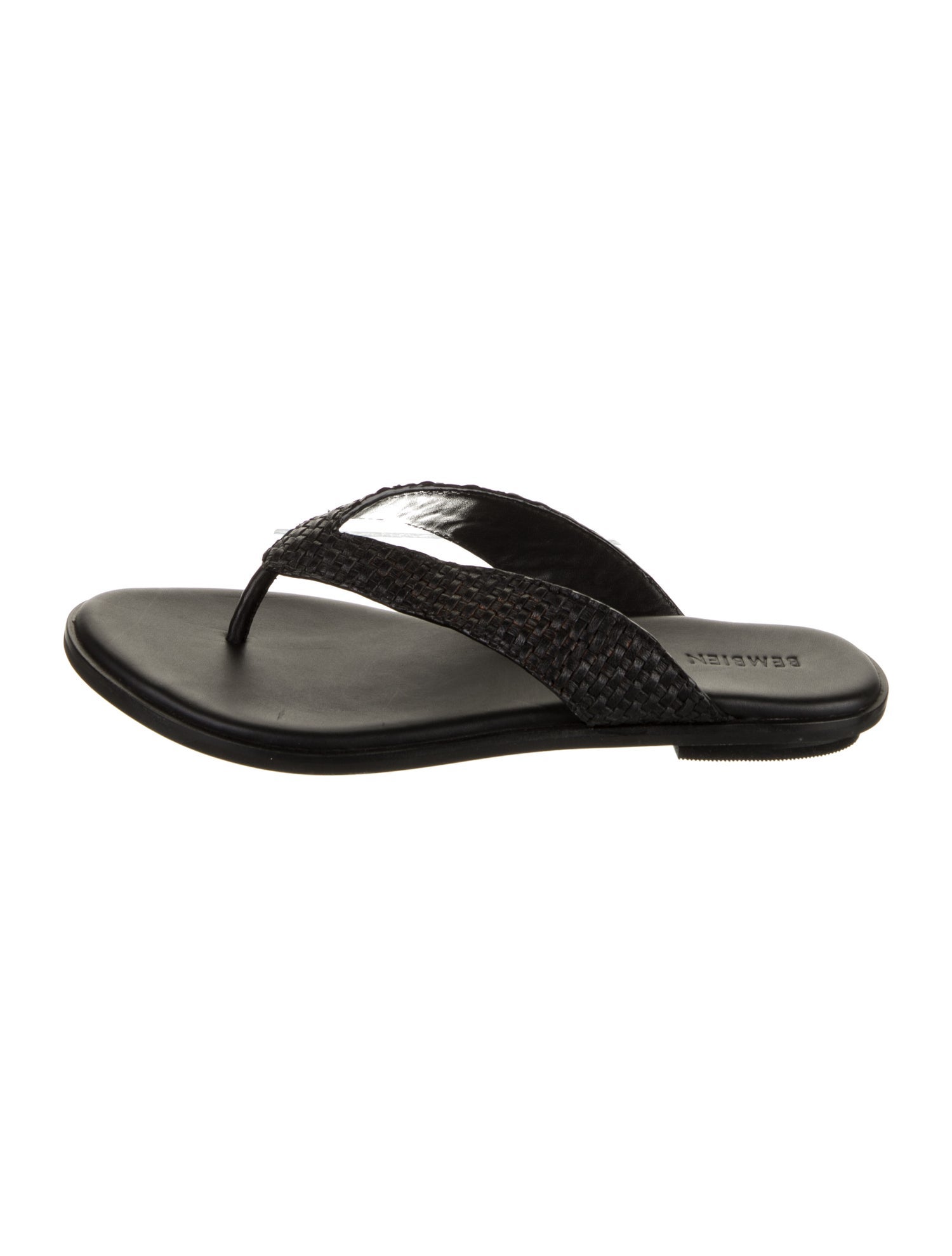 Bembien Leather Braided Accents Flip Flops