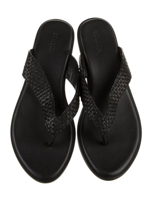 Bembien Leather Braided Accents Flip Flops