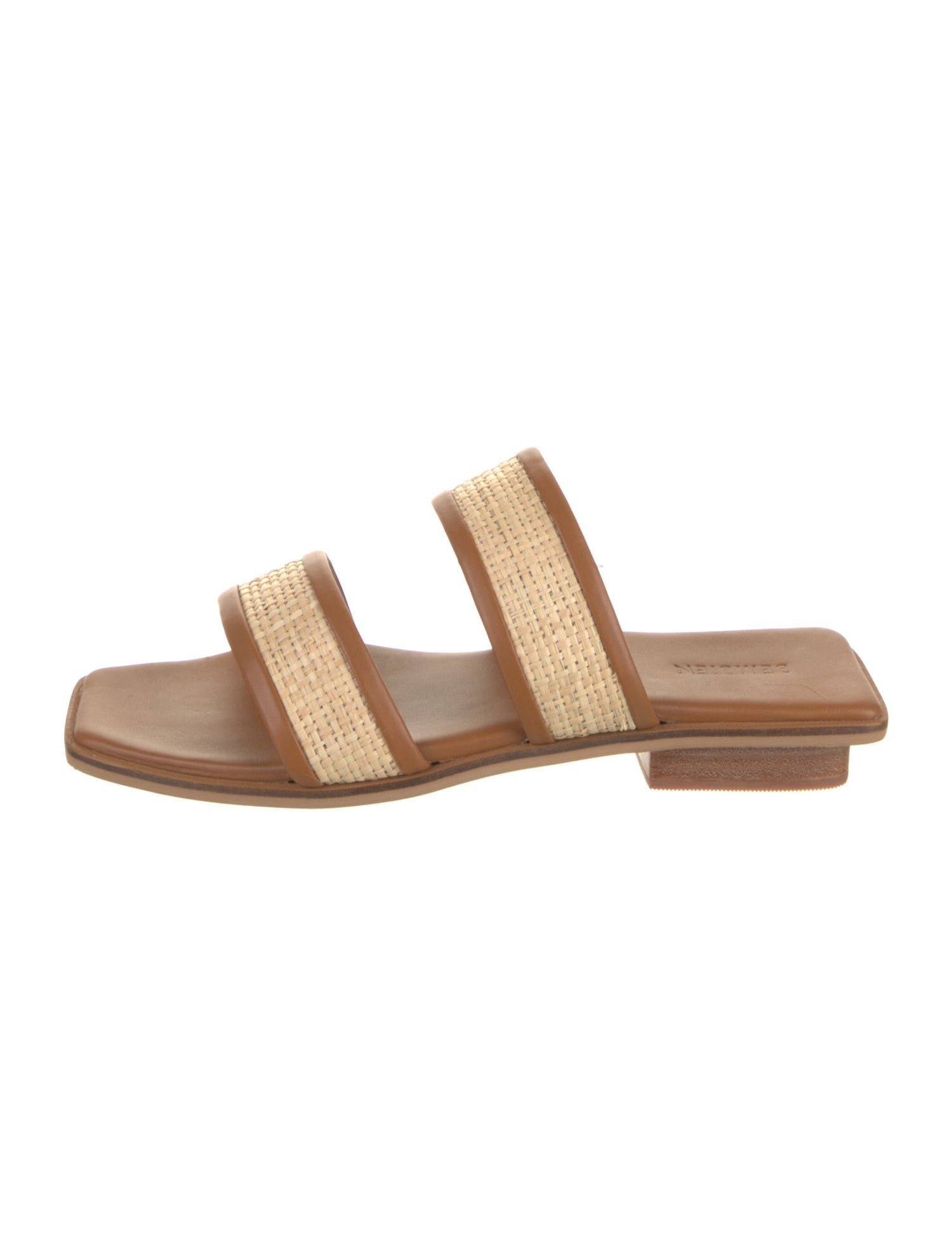 Bembien Leather Colorblock Pattern Slides