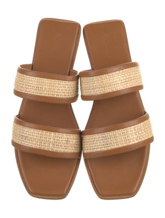 Bembien Leather Colorblock Pattern Slides