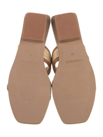 Bembien Leather Colorblock Pattern Slides