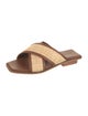 Bembien Leather Colorblock Pattern Slides