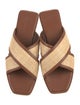 Bembien Leather Colorblock Pattern Slides