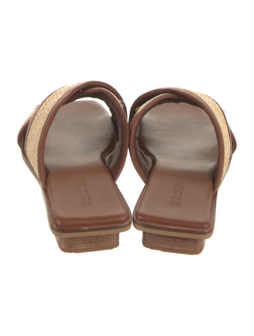 Bembien Leather Colorblock Pattern Slides