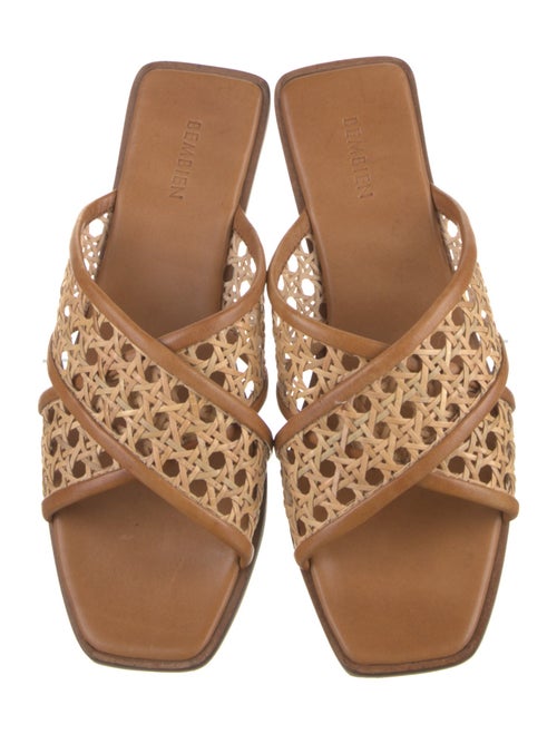 Bembien Leather Colorblock Pattern Slides