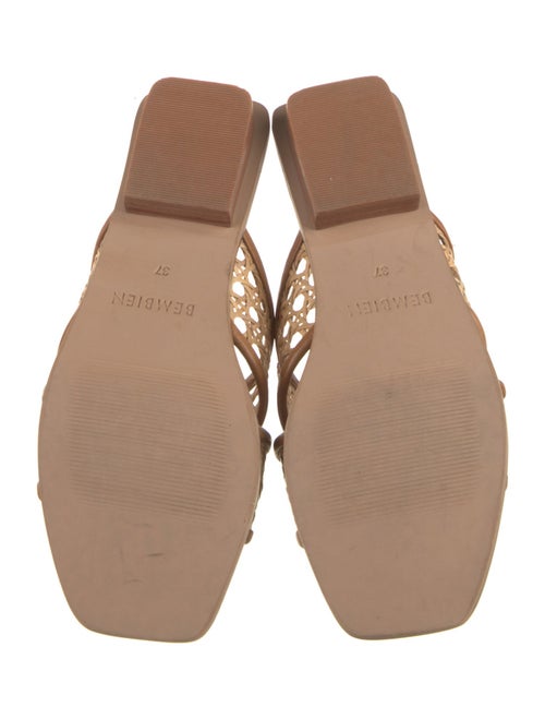 Bembien Leather Colorblock Pattern Slides