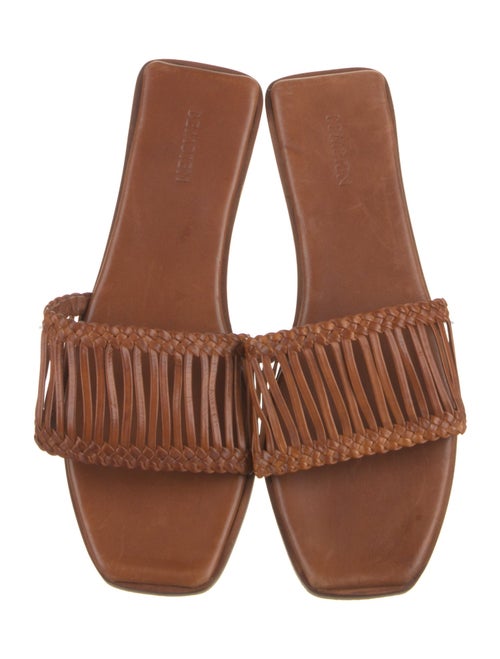 Bembien Leather Colorblock Pattern Slides