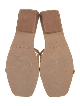 Bembien Leather Colorblock Pattern Slides