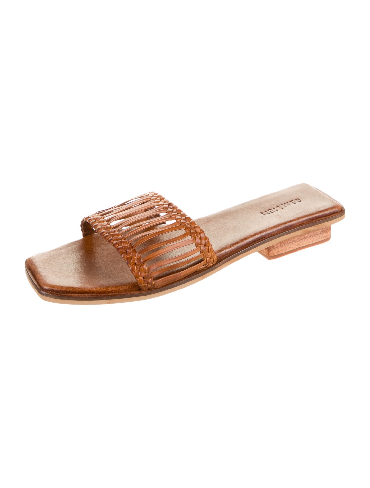 Bembien Leather Animal Print Slides