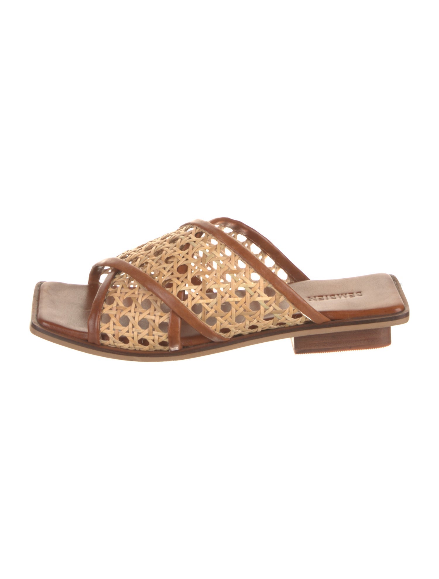 Bembien Leather Colorblock Pattern Slides