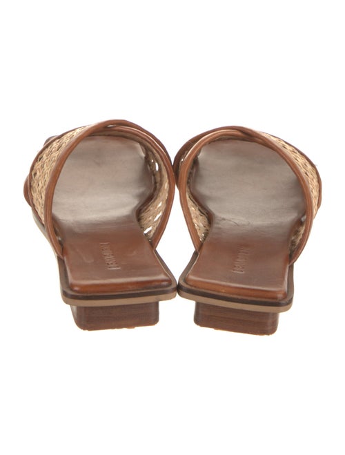 Bembien Leather Colorblock Pattern Slides