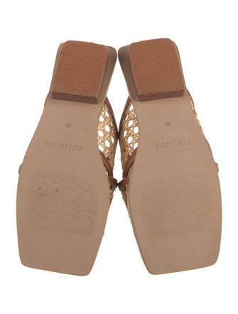 Bembien Leather Colorblock Pattern Slides