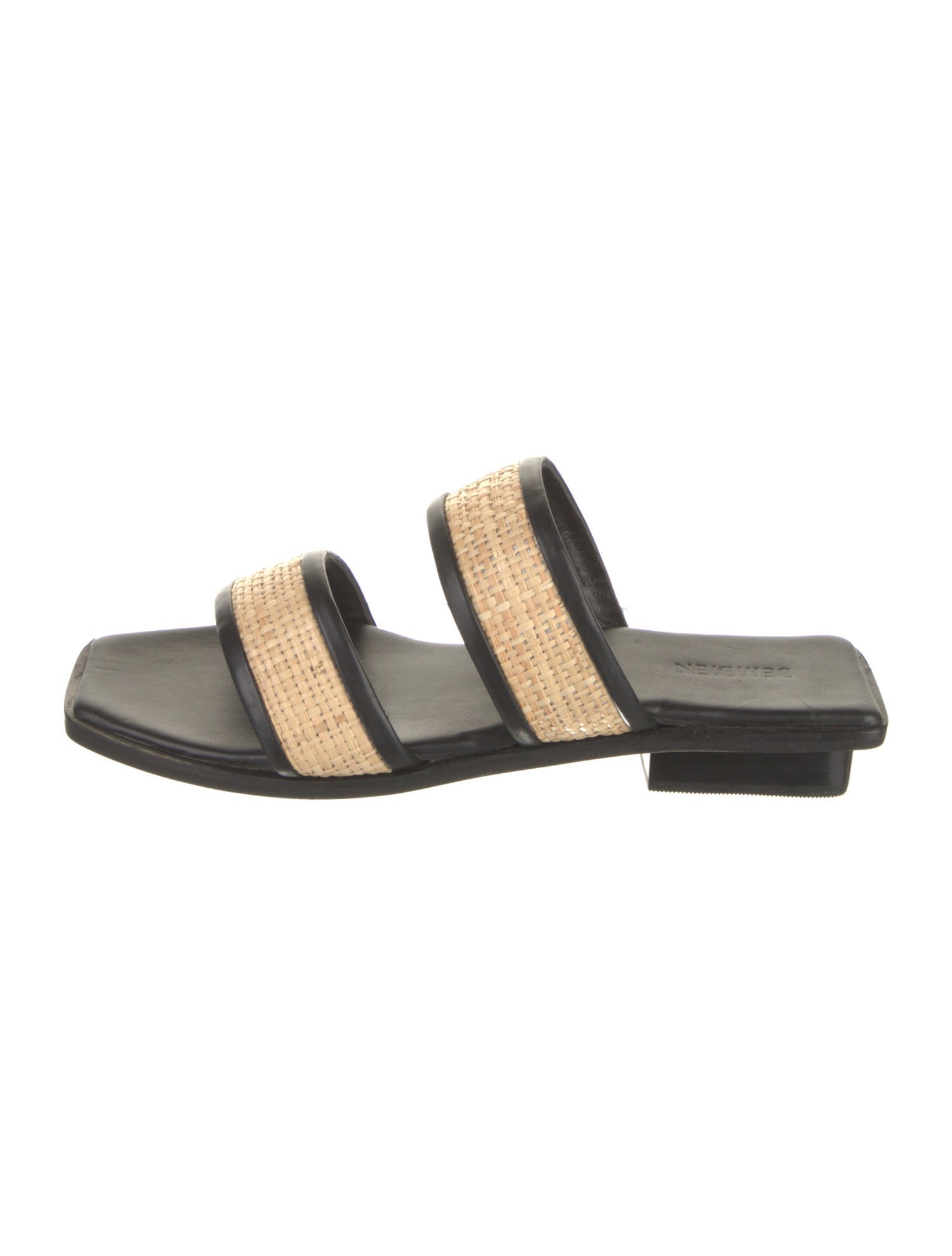 Bembien Leather Colorblock Pattern Slides