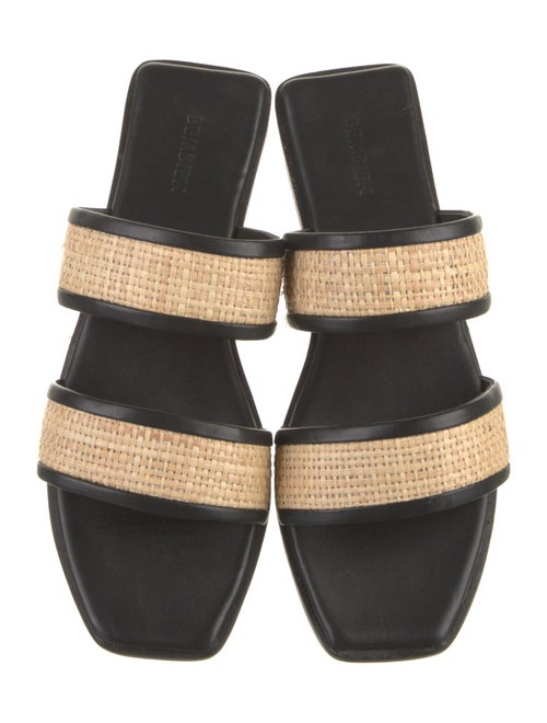 Bembien Leather Colorblock Pattern Slides