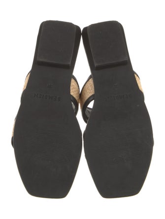 Bembien Leather Colorblock Pattern Slides