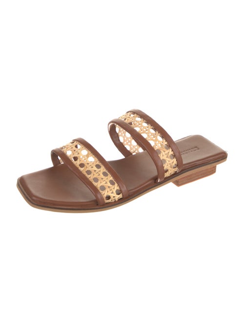 Bembien Leather Colorblock Pattern Slides