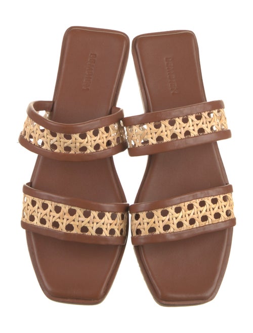 Bembien Leather Colorblock Pattern Slides