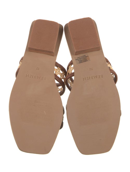 Bembien Leather Colorblock Pattern Slides