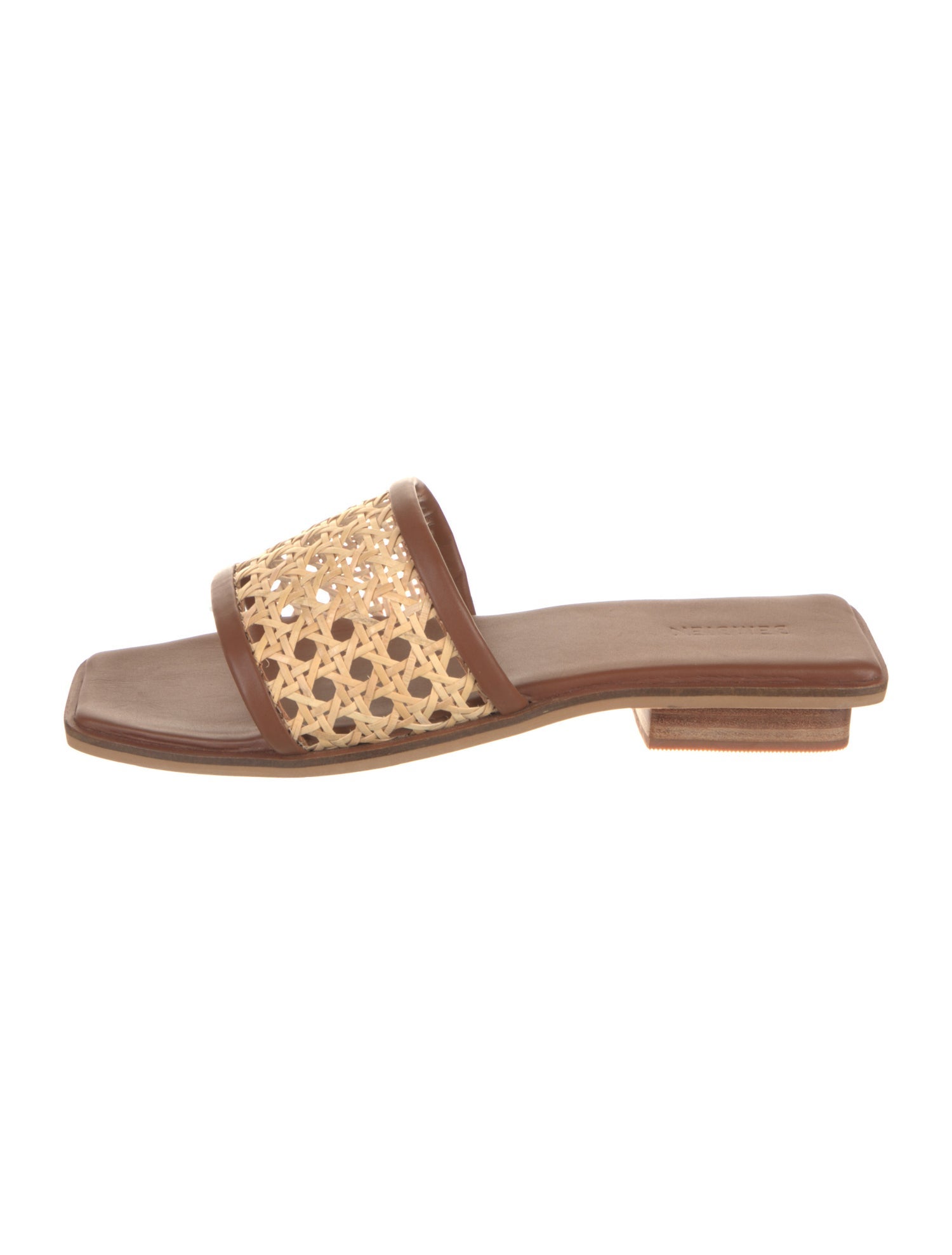 Bembien Leather Colorblock Pattern Slides