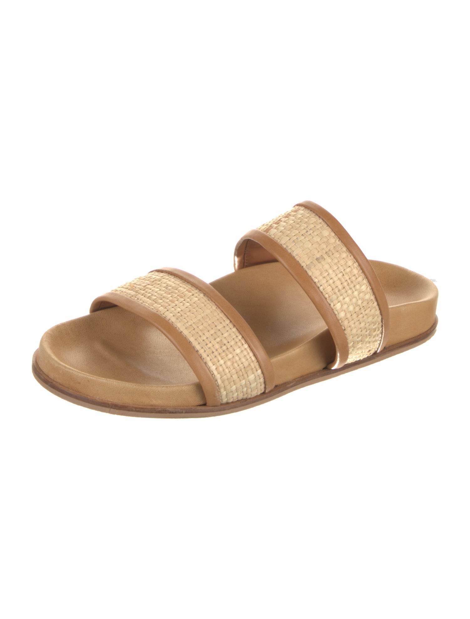 Bembien Leather Colorblock Pattern Slides