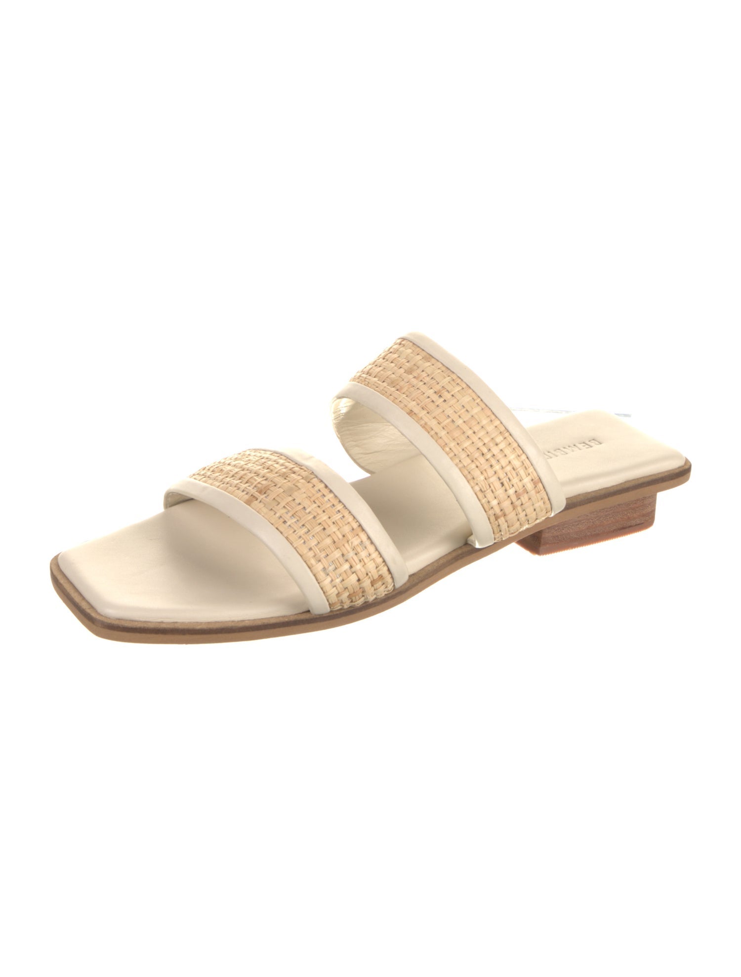 Bembien Leather Colorblock Pattern Slides