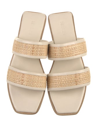 Bembien Leather Colorblock Pattern Slides