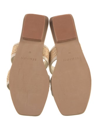 Bembien Leather Colorblock Pattern Slides