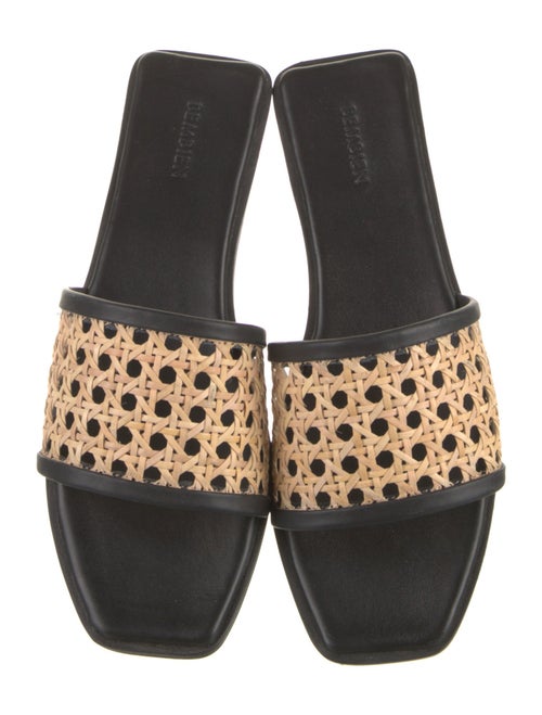 Bembien Leather Colorblock Pattern Slides