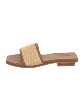Bembien Leather Colorblock Pattern Slides