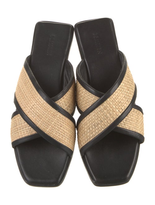 Bembien Leather Colorblock Pattern Slides