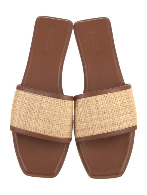 Bembien Leather Colorblock Pattern Slides