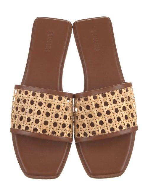 Bembien Leather Colorblock Pattern Slides