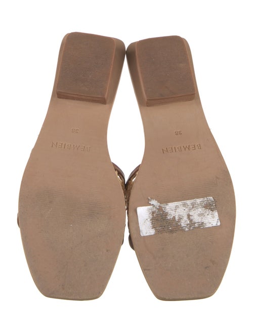 Bembien Leather Colorblock Pattern Slides