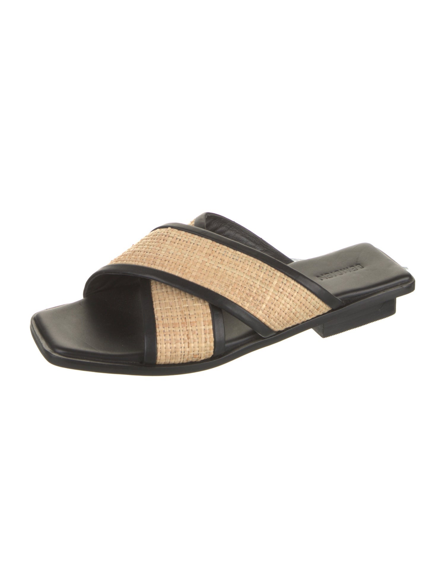 Bembien Leather Colorblock Pattern Slides