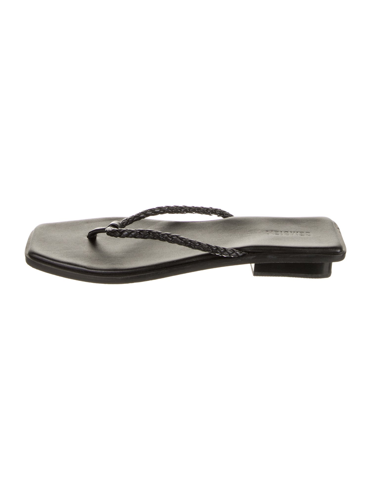 Bembien Leather Braided Accents Flip Flops