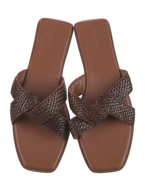 Bembien Leather Colorblock Pattern Slides