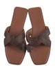 Bembien Leather Colorblock Pattern Slides