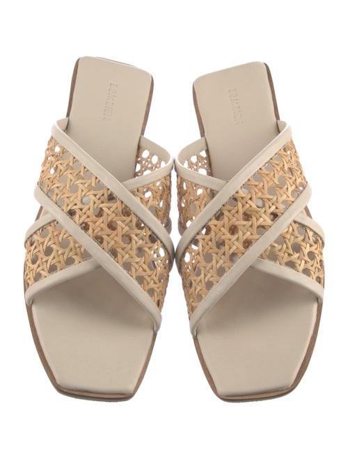 Bembien Leather Animal Print Slides