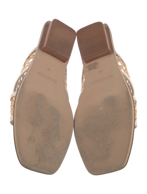 Bembien Leather Animal Print Slides