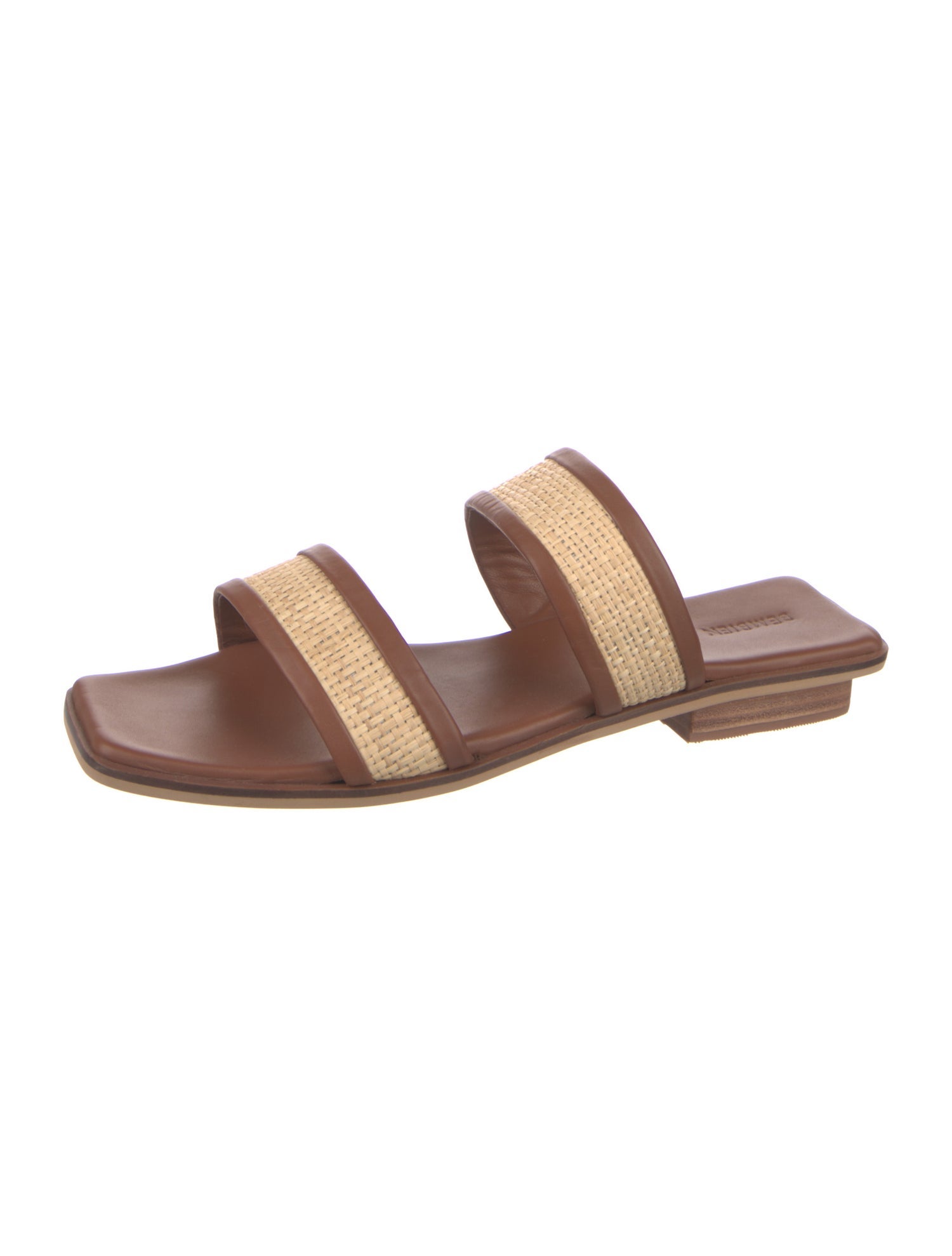 Bembien Leather Colorblock Pattern Slides