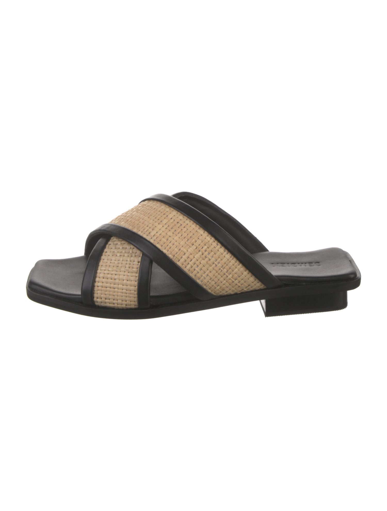 Bembien Raffia Colorblock Pattern Slides